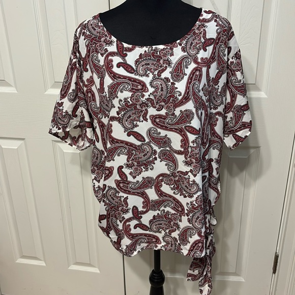 MICHAEL Michael Kors Tops - MICHAEL Michael Kors Pop Paisley Tie Top